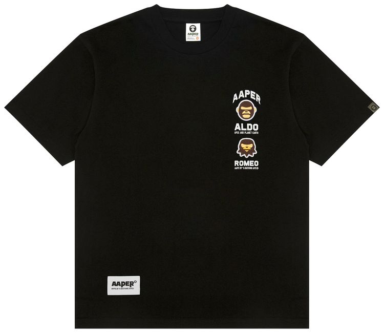 AAPE AAPER Graphic Tee Black