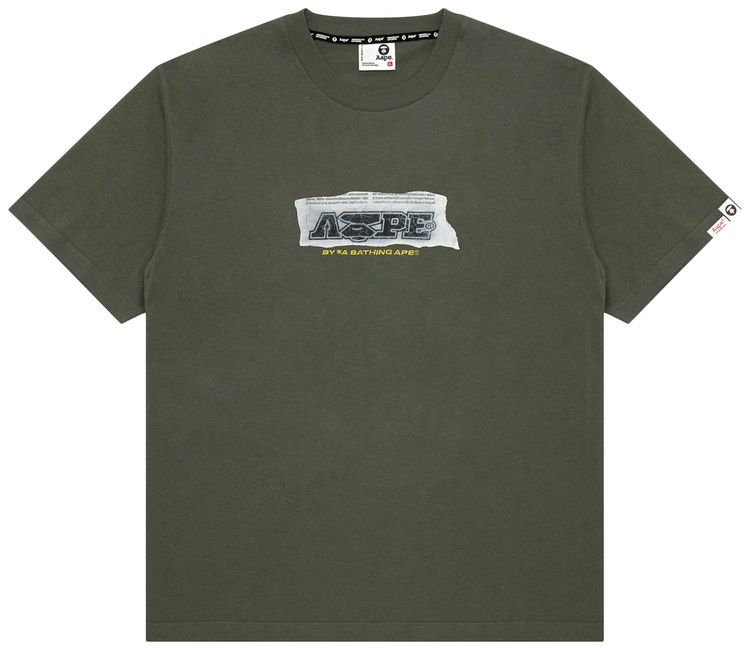 AAPE AAPEUNVS Unvs Graphic Tee KhakiGrey