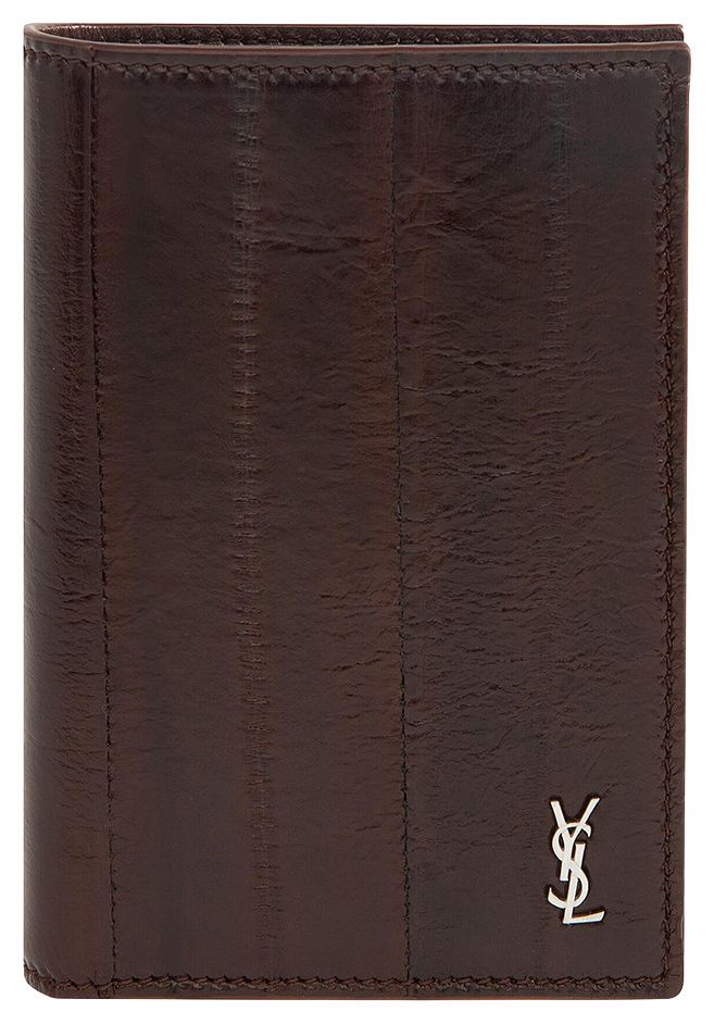 Saint Laurent Credit Card Wallet Scotch Brown