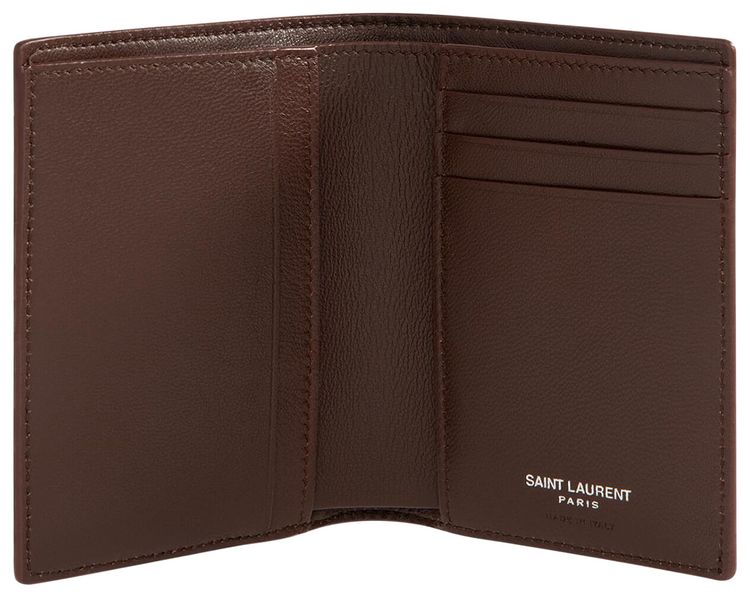 Saint Laurent Credit Card Wallet Scotch Brown