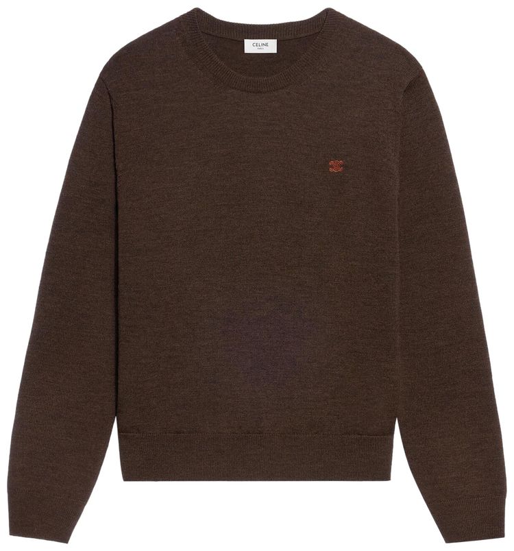 CELINE Crewneck Sweater Chocolate