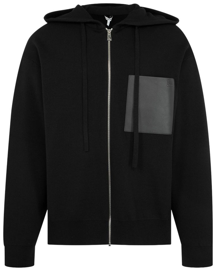 Loewe Zip Up Hoodie Black