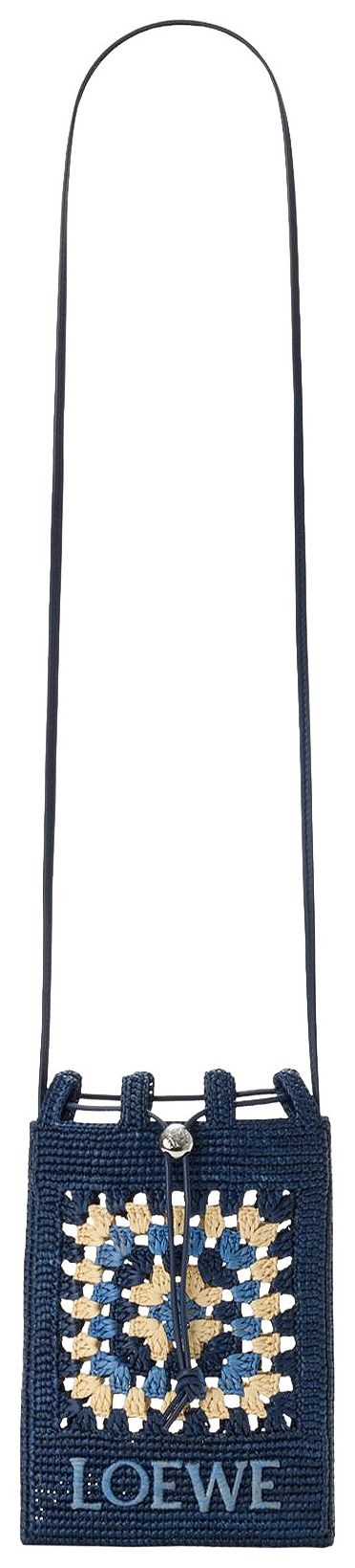 Loewe Pocket Patch Crochet NavySky Blue
