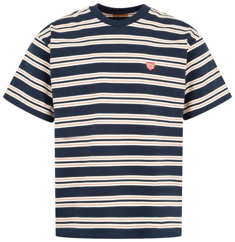 Human Made Striped T Shirt Blue