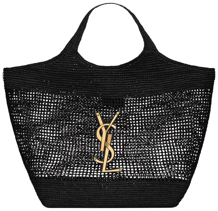 Saint Laurent Raffia Bag Nero