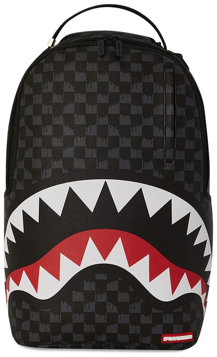 Sprayground Drip Check Shark Backpack Black