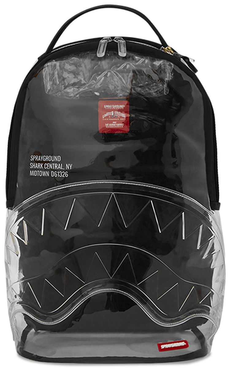Sprayground Clear Shark Central Backpack BlackClear