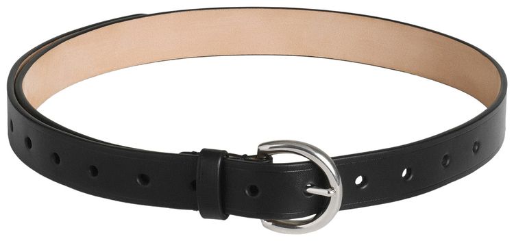 Phoebe Philo Round Buckle Belt Black