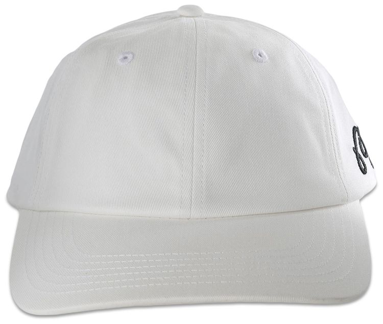 Malbon Ever Washed Twill Dad Hat White