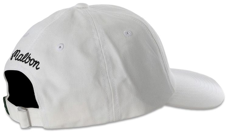 Malbon Ever Washed Twill Dad Hat White