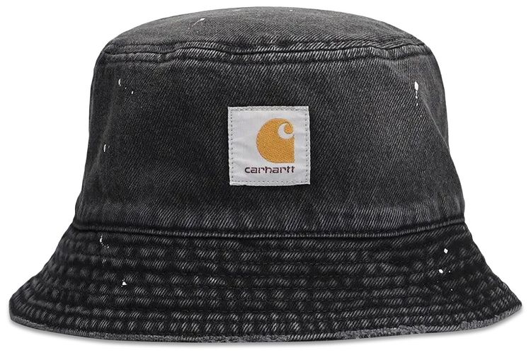 Carhartt WIP Belmar Bucket Hat Black Destroy Wash Splatter