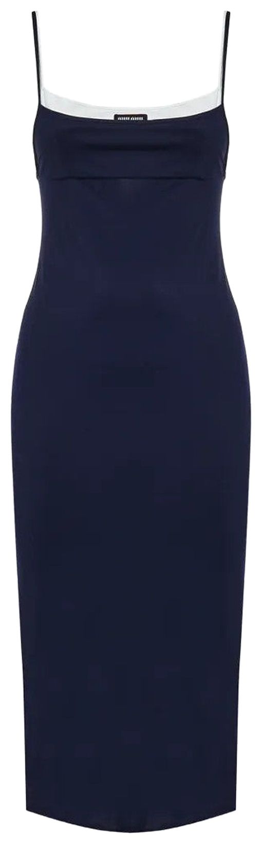 Miu Miu Jersey Stretch Abito Bleu