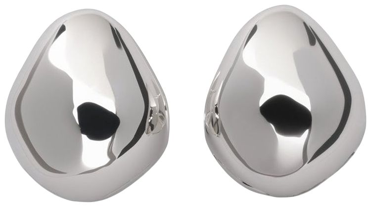 Phoebe Philo Pebble Stud Earrings Silver