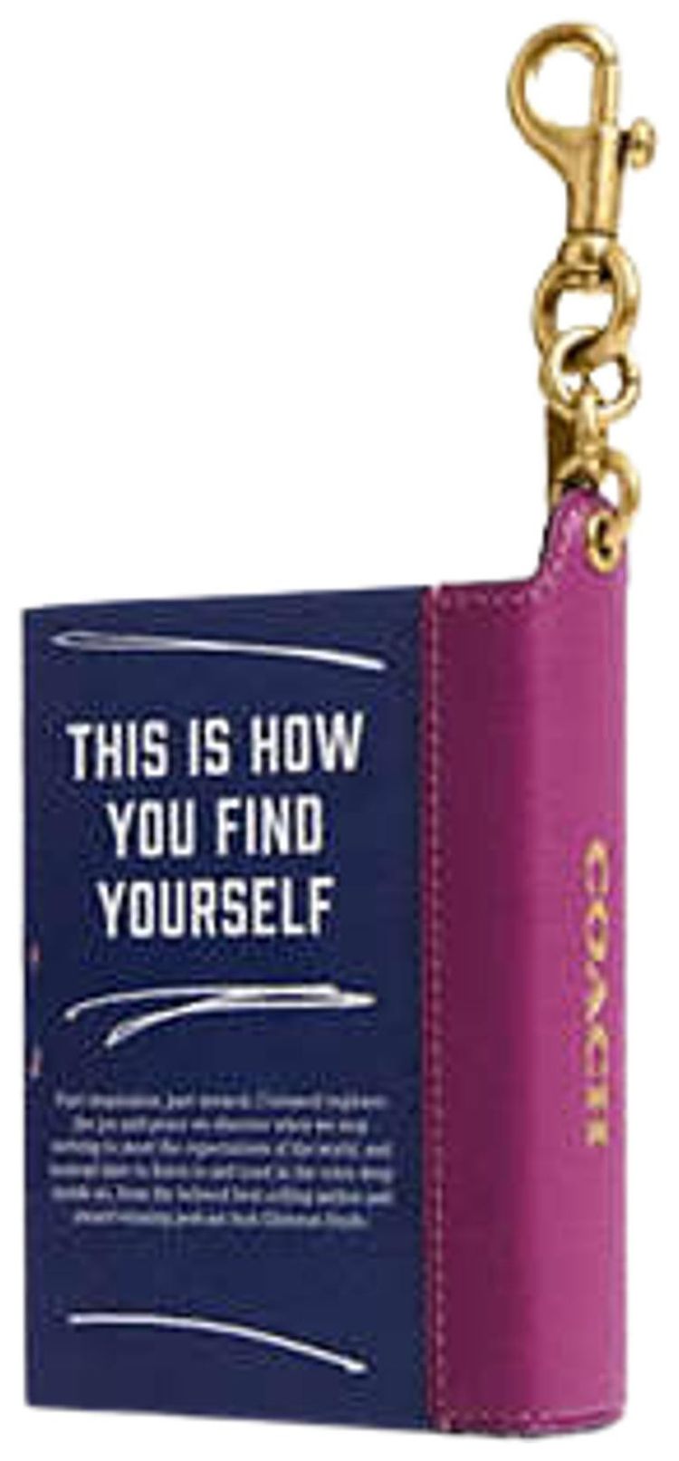 Coach Untamed By Glennon Doyle Book Bag Charm BrassMulticolor
