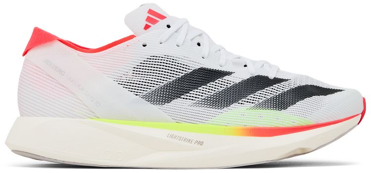 adidas Adizero Takumi Sen 10 White Black Lucid Red