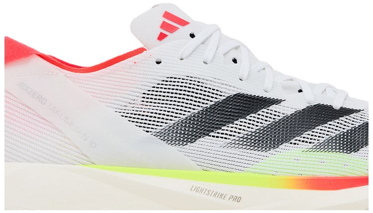 adidas Adizero Takumi Sen 10 White Black Lucid Red