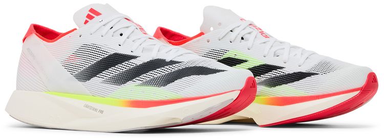 adidas Adizero Takumi Sen 10 White Black Lucid Red