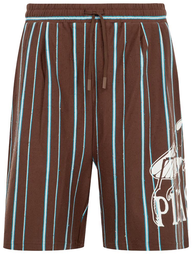 Pleasures Teleport Wide Shorts Brown