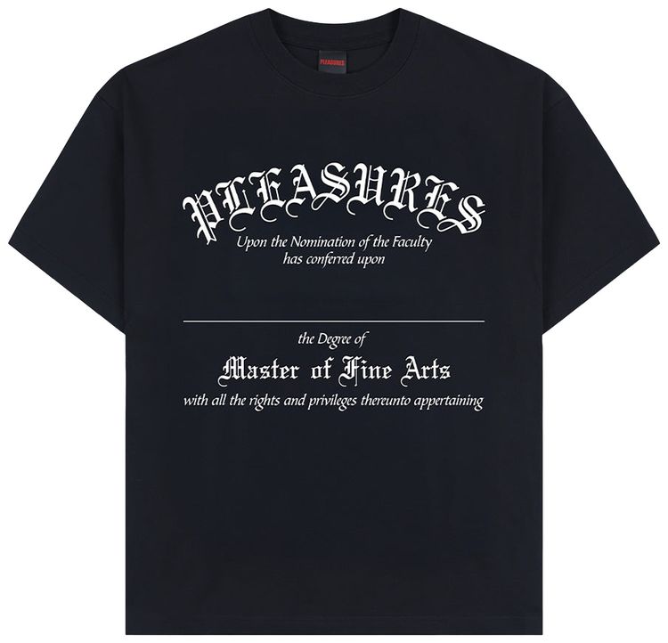 Pleasures Degree T Shirt Black