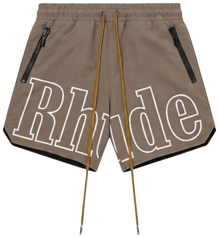 Rhude RH Logo Shorts Taupe