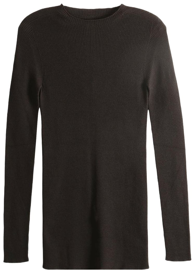 Rick Owens Ribbed Round Neck Grease