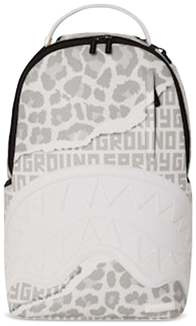 Sprayground Leopard Burner Embossed DLXSV Backpack Embossed WhiteGrey Leopard