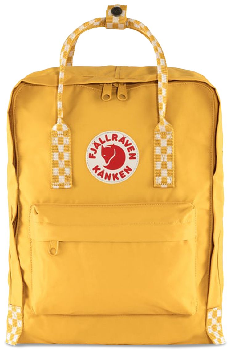 Fjallraven Kanken Classic Backpack Ochre Chess Pattern