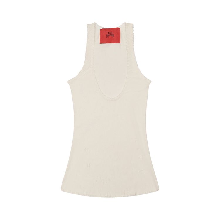 Dilara Findikoglu Distressed Tank Top White