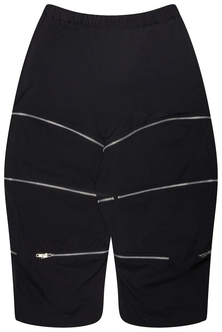 Comme des Garcons Black Drawstring Zip Trousers Black