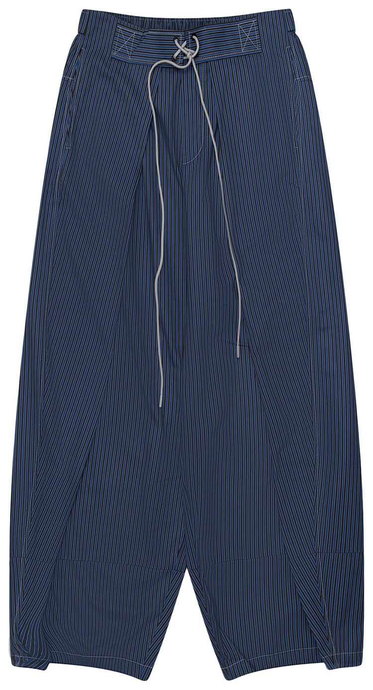 NAMESAKE Folding Wide Swim Trousers Royal Stripe Blue