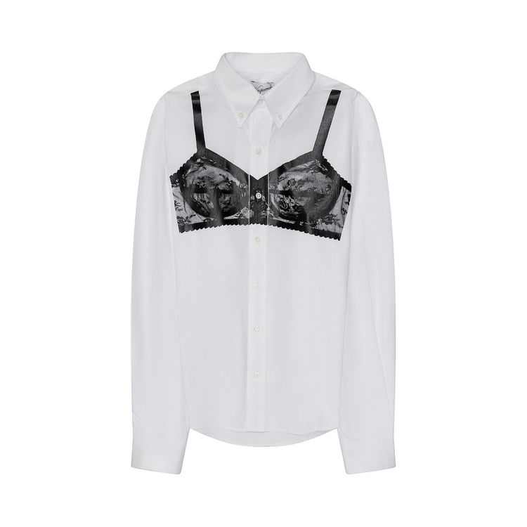 VAQUERA Trompe Loeil Button Down Shirt White