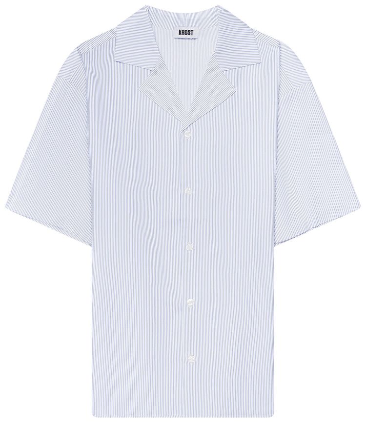 KROST Cotton Stripe Bowling Shirt Blue
