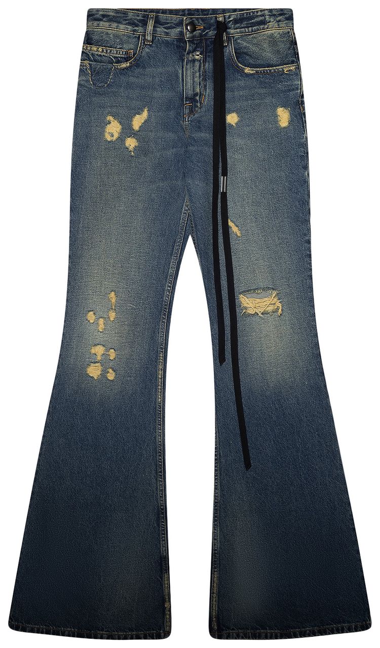 Ann Demeulemeester Toos 5 Pocket Slim Fit Bootcut Trousers Blue