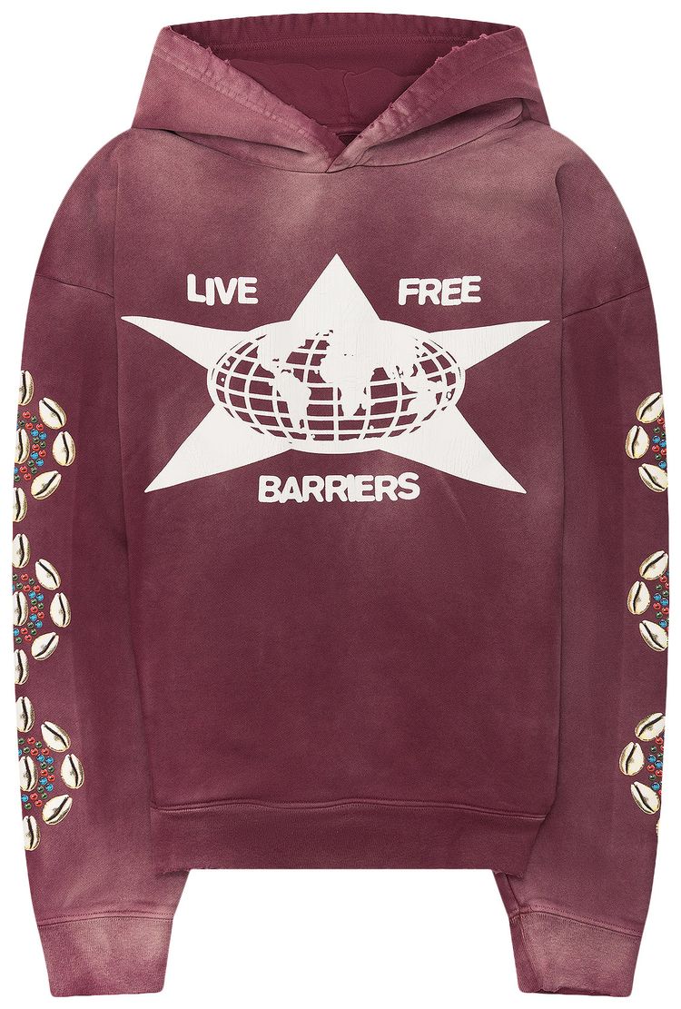 Barriers Cowrie Shell Hoodie Pink
