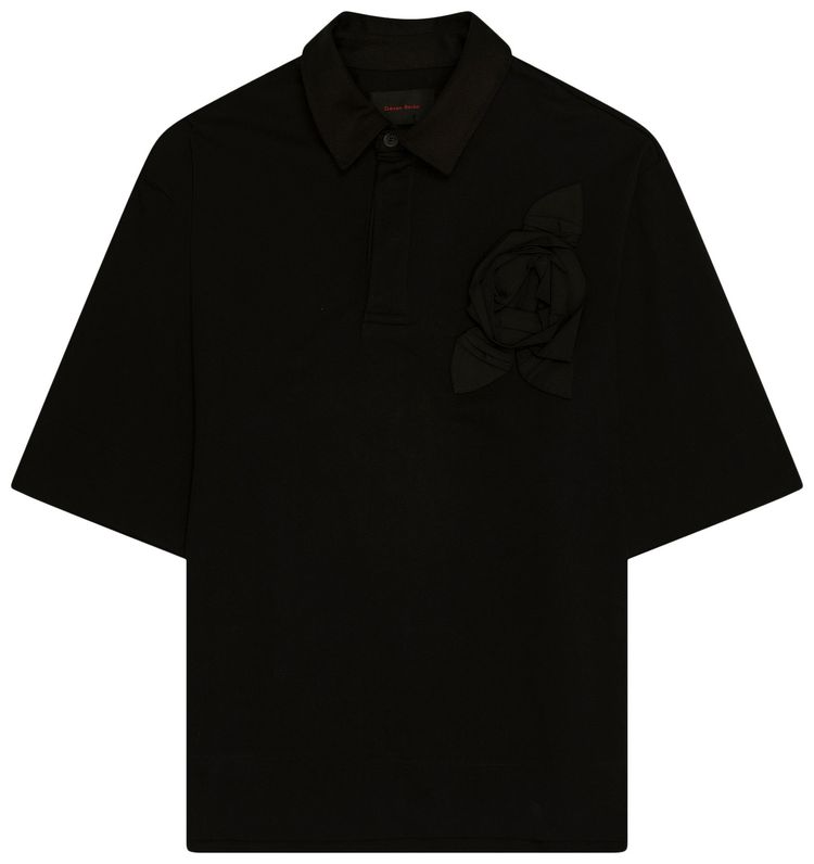 Simone Rocha Pressed Rosette Rugby Jersey Black
