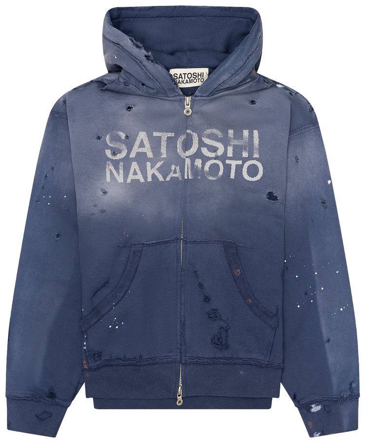 Satoshi Nakamoto Luke Fleece Hoodie Blue