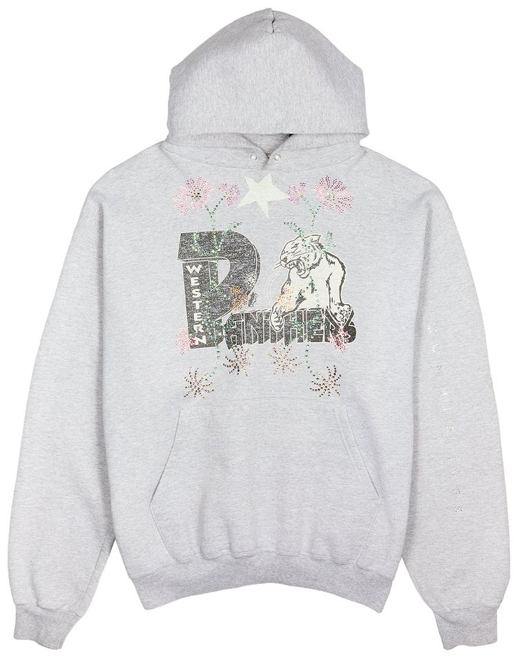 Conner Ives Reconstituted Crystal Hoodie Grey