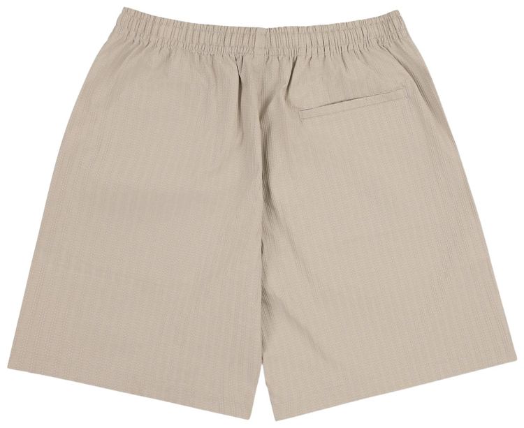 Pleasures Fortunate Textured Stripe Active Shorts Beige