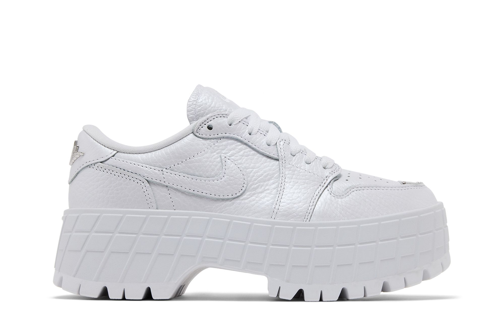 Buy Wmns Air Jordan 1 Low Brooklyn 'White Metallic Silver