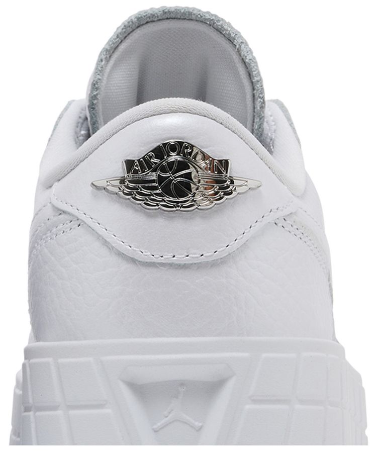 Wmns Air Jordan 1 Low Brooklyn White Metallic Silver