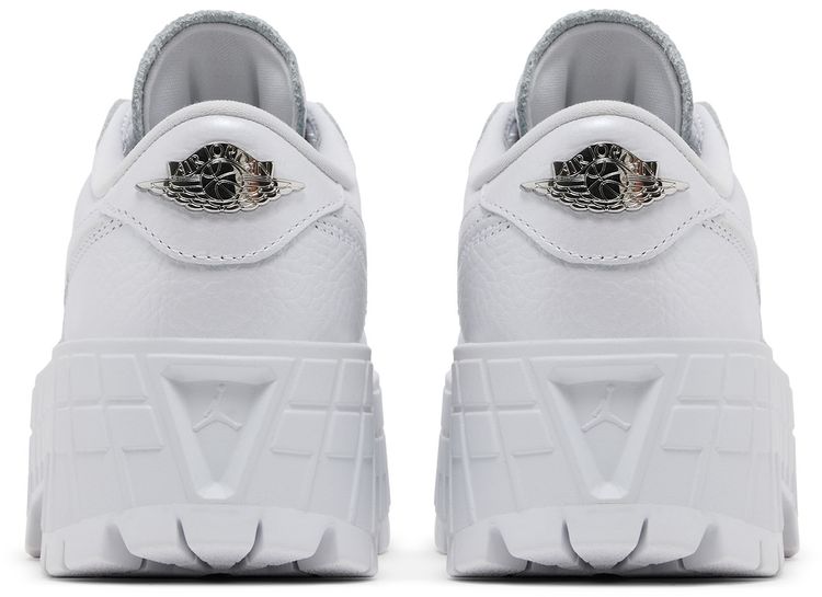 Wmns Air Jordan 1 Low Brooklyn White Metallic Silver