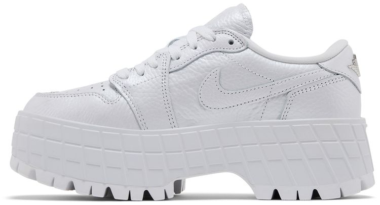 Wmns Air Jordan 1 Low Brooklyn White Metallic Silver