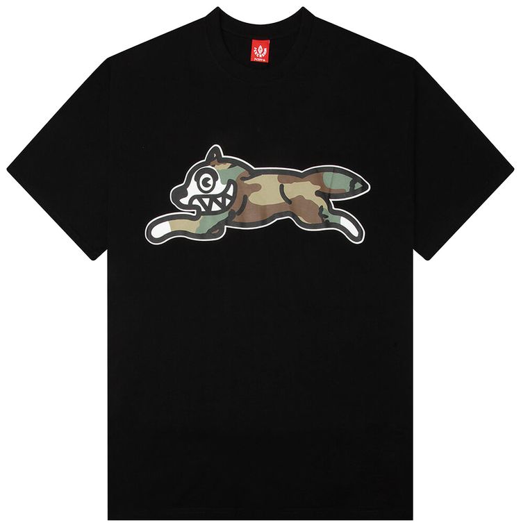 Icecream Camo Dog Short Sleeve Tee Black