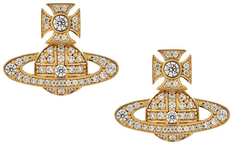 Vivienne Westwood Carmela Bas Relief Earrings Gold