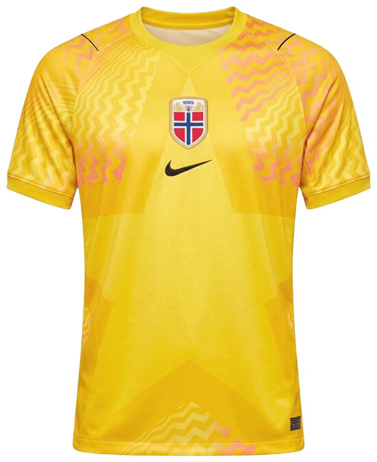 Nike Norway 2026 Stadium Goalkeeper Dri Fit Replica Short Sleeve Shirt LightningBlackBlack