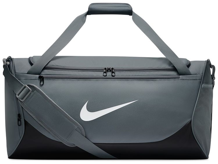 Nike 60L Medium Brasilia DuffeL Bag Smoke GreyBlackWhite