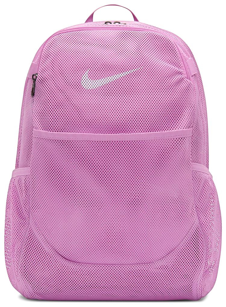 Nike Brasilia 27L Mesh Backpack Pink