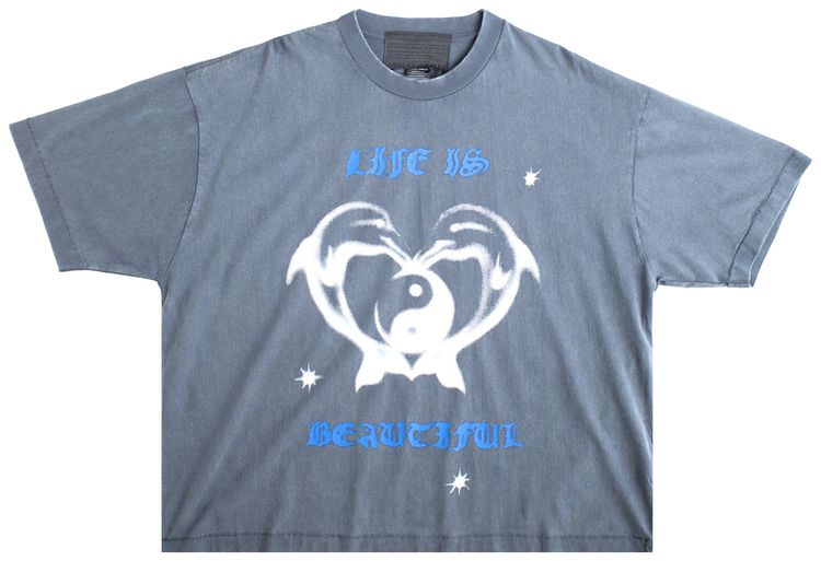 Jungles Life Is Beautiful Tee Blue