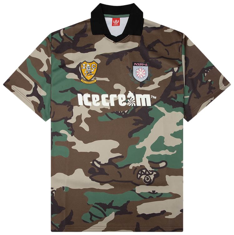 Icecream Acid Short Sleeve Knit Polo Camo