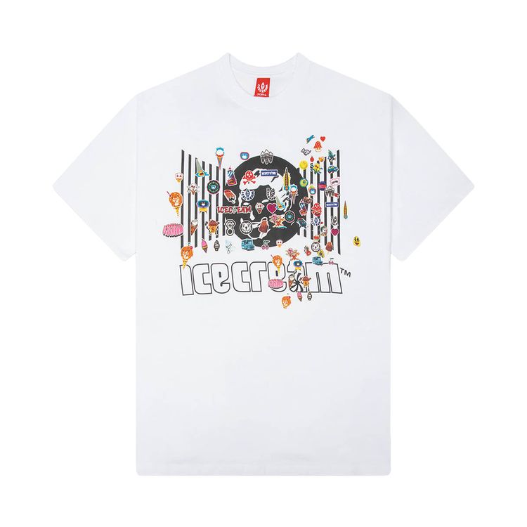 Icecream Stick Up Short Sleeve Tee White